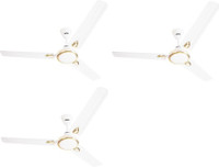 USHA XAVIA 1200 mm 3 Blade Ceiling Fan(Rich White, Pack of 3)