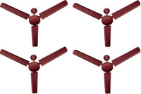 USHA st0 1050 mm 3 Blade Ceiling Fan(Brown, Pack of 4)