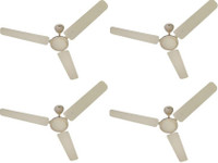 USHA NEW ZEN 1200 mm 3 Blade Ceiling Fan(Ivory, Pack of 4)