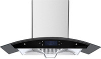 Kaff STELLA DHC 90 BS Auto Clean Wall Mounted Chimney(Black 150 CMH)