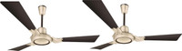 LUMINOUS London Mayfair 1200 mm 3 Blade Ceiling Fan(BOURNEVILLE BROWN, Pack of 2)