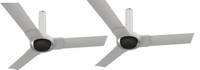 LUMINOUS NEW YORK TIFFANY 1200 mm 1200 mm 3 Blade Ceiling Fan(Alice White, Pack of 2)