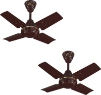 BAJAJ Maxima 600 mm Ceiling Fan Brown pack of 2 High Speed fan 600 mm 4 Blade Ceiling Fan(Brown, Pack of 2)