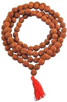 Trishakti Enterprises Rudraksha Mala 8 mm (108+1 Beads) 100% Original & AAA Quality Stone Necklace