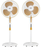 USHA MIST AIR ICY, yellow, pack of 2 400 mm 3 Blade Pedestal Fan(Black and Yellow Ochre, Pack of 2)