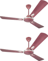 USHA Striker Platinum. 1400 mm 3 Blade Ceiling Fan(Lavender Chrome, Pack of 2)