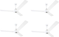 USHA Energia 32 CF rich white 1200 mm 3 Blade Ceiling Fan(Rich White, Pack of 4)