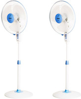 USHA Maxx Air, 400mm 400 mm 3 Blade Pedestal Fan(Blue, White, Pack of 2)