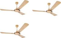 USHA STRIKER pack of 3 1400 mm 3 Blade Ceiling Fan(Bright Gold, Pack of 3)