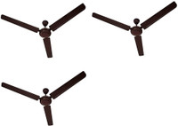USHA Swift 1400MM 1400 mm 3 Blade Ceiling Fan(Brown, Pack of 3)