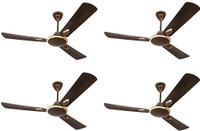 USHA Striker Platinum, pack of 4 1400 mm 3 Blade Ceiling Fan(brown, Pack of 4)