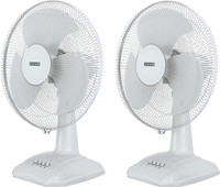 USHA Helix Mega table fan 400 mm 3 Blade Table Fan(White, Pack of 2)