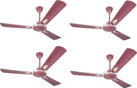 USHA Striker Platinum,Lavender Chrome, pack of 4 1400 mm 3 Blade Ceiling Fan(Lavender Chrome, Pack of 4)