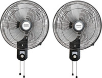 USHA TURBO 180 wall fan 450 mm 3 Blade Wall Fan(Black, Pack of 2)