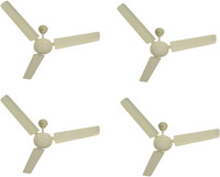 USHA 1200MM SWIFT W/O REG IVORY 1200 mm 3 Blade Ceiling Fan(Ivory, Pack of 4)