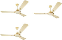 USHA 900MM Striker Platinum 900 mm 3 Blade Ceiling Fan(Pearl Ivory, Pack of 3)