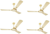 USHA Striker Platinum Pearl Ivory 900 mm 3 Blade Ceiling Fan(Pearl Ivory, Pack of 4)