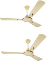 USHA Striker Platinum, ivory 1400 mm 3 Blade Ceiling Fan(Pearl Ivory, Pack of 2)