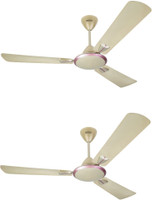 USHA Striker Galaxy corn silk 1400 mm 3 Blade Ceiling Fan(Multicolor, Pack of 2)