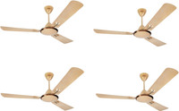 USHA STRIKER GALAXY pack of 4 1400 mm 3 Blade Ceiling Fan(Bright Gold, Pack of 4)