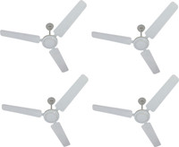 USHA Energia 1200mm 1200 mm 3 Blade Ceiling Fan(White, Pack of 4)