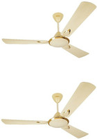 USHA Striker Platinum 900MM 900 mm 3 Blade Ceiling Fan(Pearl Ivory, Pack of 2)