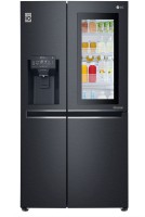 LG 668 L Frost Free Side by Side Refrigerator  with with Instaview and Smart ThinQ(WiFi Enabled)(Matt Black, GC-X247CQAV)