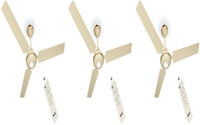 MAYA DCDECOECOTECHIVORY 1200 mm 3 Blade Ceiling Fan(Ivory3, Pack of 3)