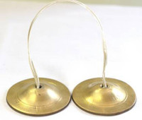 Fellix Original 100% Brass (pittal) Manjeera/MANJIRA BRASS PAIR WITH White COTTON STRING INDIAN MUSICAL INSTRUMENT Kartal Instrument Kartal Instrument
