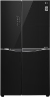 View LG 675 L Frost Free Side by Side Refrigerator(Black Mirror, GC-C247UGBM)  Price Online
