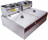 LIVECOOK Commercial Double 12 L Electric Deep Fryer