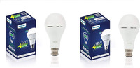 PHILIPS Inverter Bulb 12 Watt Rechargeable Emergency LED Bulb for Home, Cool Daylight, Base B22 Bulb Emergency Light - Pack of 2 4 hrs Bulb Emergency Light(White)