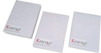 KESETKO White Plain Writing Slip Note Pad 300 Sheet in 3 Pad Per Pad 100 Sheets Non Sticky, 1 Colors(Set Of 3, White)