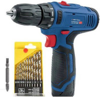 SWF Heavy duty Cordless screwdriver drill 12V with 13pcs bit set and 1 screwdriver bit Collated Screw Gun(Cordless)