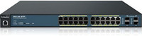 Engenius 24 Gigabit 802.3at/af PoE+ Port Full Power Layer 2 Managed Switch, 4 SFP Ports, 410W PoE Budget with Centralized Network Management [managed up to 50 APs] (EWS1200-28TFP) Network Switch(Black)