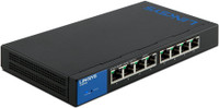 LINKSYS Business LGS308 8-Port Gigabit Ethernet Smart Switch,Black/Blue Network Switch(Black)