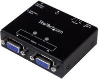 StarTech 2-Port VGA Auto Switch Box with Priority Switching and EDID Copy - 2x1 Dual Port Monitor VGA Switch 1920x1200 (ST122VGA) Network Switch(Black)