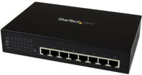 StarTech 8 Port Unmanaged Industrial Gigabit Power Over Ethernet Switch - 802.3af/at PoE+ Switch - Wall Mountable - PoE Network Switch (IES81000POE) Network Switch(Black)