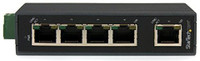 StarTech 5-Port Ethernet Switch - 10/100Mbps Industrial Networking Solution - IP30-rated Energy Efficient Internet Switch (IES5102) Network Switch(Black)