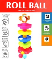 Zest 4 Toyz 5 Layer Ball Drop and Roll Swirling Tower Set, Baby Rolling Ball Bell Toys Pile Tower Puzzle Toy(Multicolor)