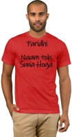 GNS Typography Men Round Neck Red T-Shirt