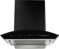 Faber Hood Everest SC TC HC BK 60cm ,1200m3/hr Filterless Auto Clean Wall Mounted Chimney(Black 1200 CMH)