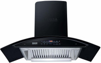 Inalsa Crescent 90BKSFAC Auto Clean Wall Mounted Chimney(Black 1300 CMH)