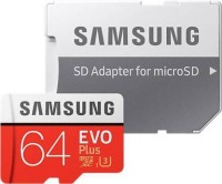 SAMSUNG EVO Plus 64 GB MicroSD Card Class 10 100 MB/s  Memory Card