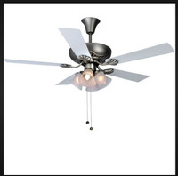 USHA FONTANA MAPL;E 1250 mm 5 Blade Ceiling Fan(STEEL, Pack of 1)