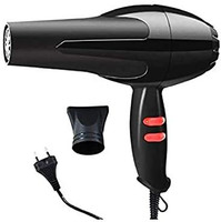 Nirvani 2888 Professional Salon Style Hair Dryer for Men and Women 2 Speed 2 Heat Settings Cool Button with AC Motor, Concentrator Nozzle and Removable Filter (BLACK, 100W) Hair Dryer(1500 W, Black)