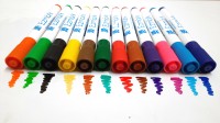 Ezmark 12 Colour Whiteboard Marker Set(Set of 12, Orange, Violet, Dark Brown, Light Brown, Yellow, Parrot Green, Green, Indigo, Blue, Red, Black, Pink)