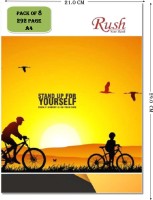 Rush 292 Pages (Set of 8) A4 Note Book | Single Line Ruled | A4 Khata | A4 Long Register | For Students of School, College and Office Use | Notebook Combo A4 Notebook Single Line Ruled 292 Pages(Multicolor, Pack of 8)