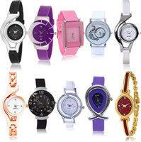 NIKOLA Best Exclusive 10 Watch Combo For Girls And Women - G1-G6-G10-G14-G23-G24-G50-G54-G69-G122 combo watch Analog Watch  - For Men & Women