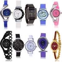 TIMENTER Modern Analogue 10 Watch Combo For Girls And Women - G2-G3-G11-G12-G19-G24-G50-G54-G68-G122 combo watch Analog Watch  - For Girls